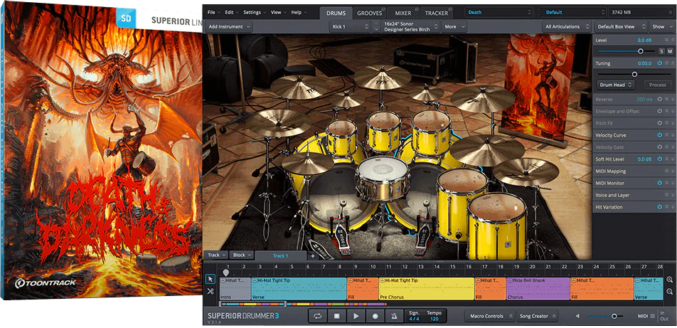 Toontrack Death & Darkness SDX for Superior Drummer